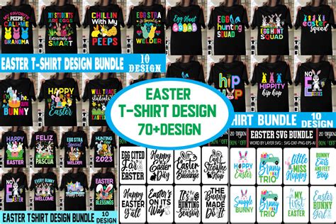 Easter Mega Bundle,a-z t-shirt design design bundles all easter eggs babys first easter bad ...