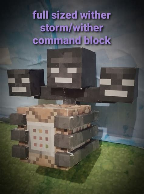 Pixel Papercraft - full sized wither storm/wither command block ...