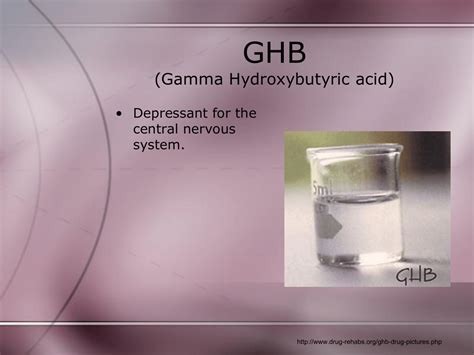 GHB (Gamma Hydroxybutyric acid)