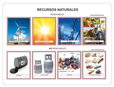 Recursos naturales: Renovables y No renovables - Definición y ejemplos | Tipos de recursos ...