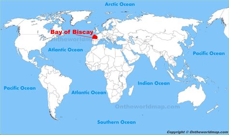 Bay of Biscay location on the World Map