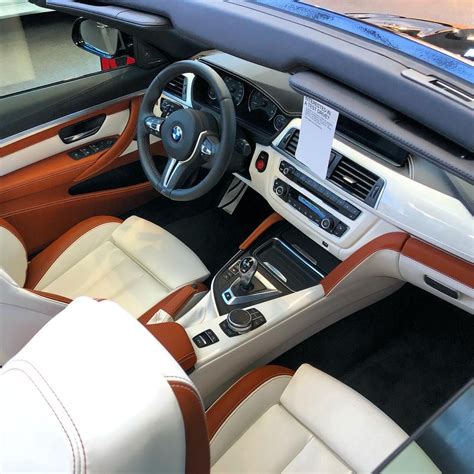 BMW M4 convertible. This new interior color combination is a bit unusual for a BMW. I find too ...