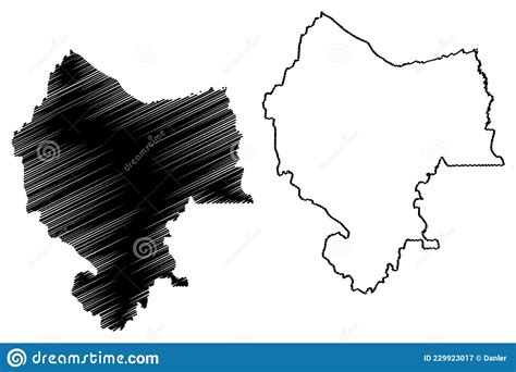 Balrampur District Uttar Pradesh State, Republic of India Map Vector Illustration, Scribble ...