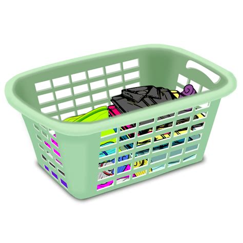 Basket with dirty laundry vector clip art | Free SVG