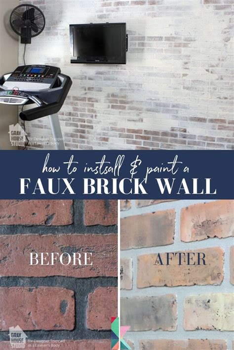 How to Paint a Faux Brick Wall Easy DIY Project! | Designer Trapped