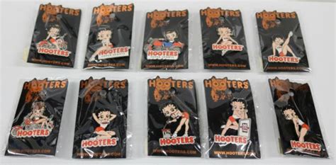 Hooters Pin Betty Boop Series 2005 Complete Set Of 10 Pins NEW IN PACKAGE! | eBay