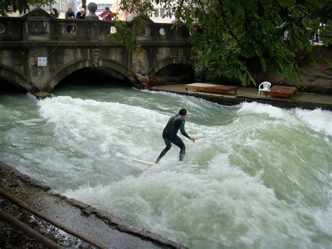 Surfing in Munich, Germany. | Around the worlds, Surfing, English garden