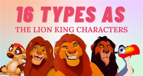 16 Personality Types of The Lion King Characters | So Syncd