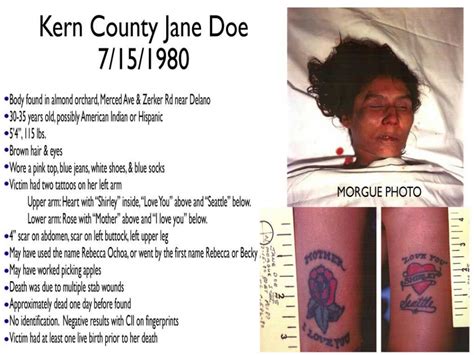 Arrest Made in 1980 Jane Doe Murders, Police seek public's help to ...