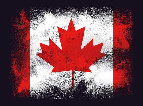 Canada flag Digital Art by PsychoShadow ART - Fine Art America