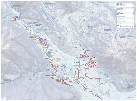 Cross-Country Skiing Trail Map Crested Butte Nordic Center • Nordic ...