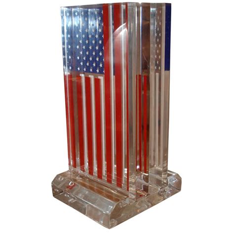 Original American Flag Sculpture made from Lucite | 1stdibs.com ...