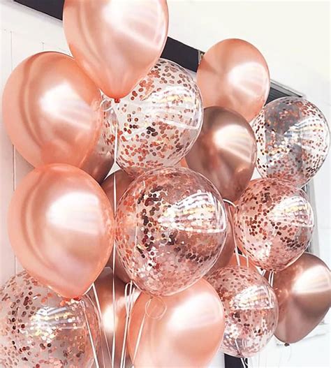 Bridal Balloons, Rose Gold Balloons, Confetti Balloons, Party Balloons, Birthday Balloons ...