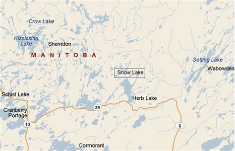 Snow Lake, Manitoba area map & More