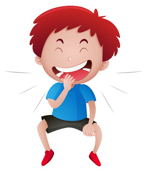 Little boy laughing alone 370136 Vector Art at Vecteezy