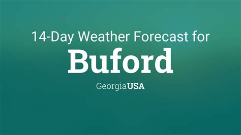 Buford, Georgia, USA 14 day weather forecast