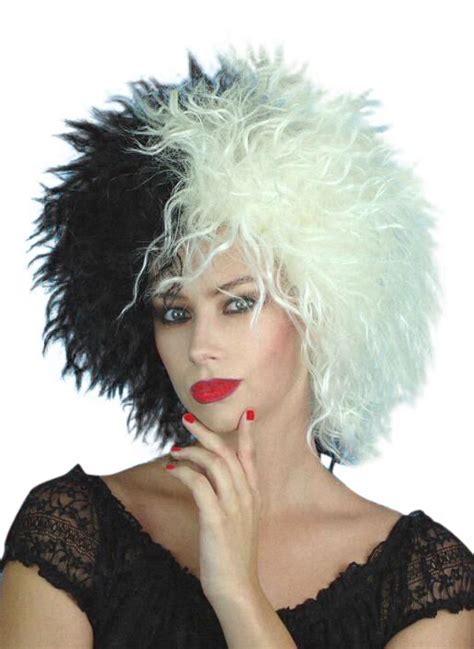 Cruella Deville Deluxe Wig Black and White – Ninx Costumes