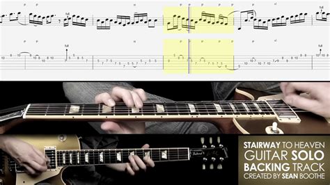 Stairway to Heaven guitar solo BACKING TRACK with score and TAB - YouTube