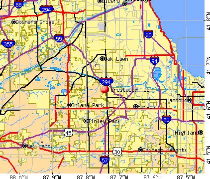 Crestwood, Illinois (IL 60445, 60463) profile: population, maps, real estate, averages, homes ...