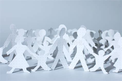 Paper people chain stock photo. Image of chain, linked - 23210718