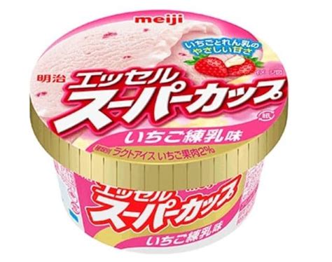 Check out all the new ice creams! Meiji Essel Super Cup Strawberry Condensed Milk Flavor ...