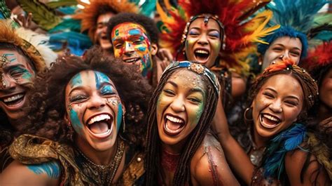 Premium Photo | Brazilian carnival Happy people celebrating brazilian ...