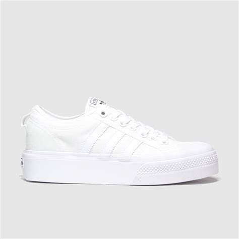 Womens White adidas Nizza Platform Trainers | schuh