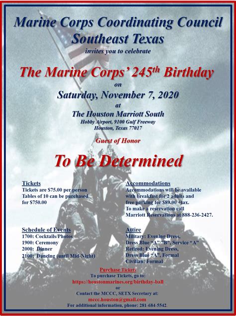 Birthday Ball | Marine Corps Coordinating Council - Southeast Texas