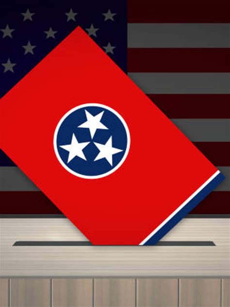 Download Tennessee Voting Box With Flag And American Flag Wallpaper | Wallpapers.com