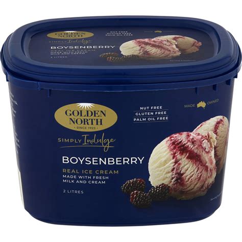 Golden North Boysenberry Ice Cream Tub 2l | Woolworths