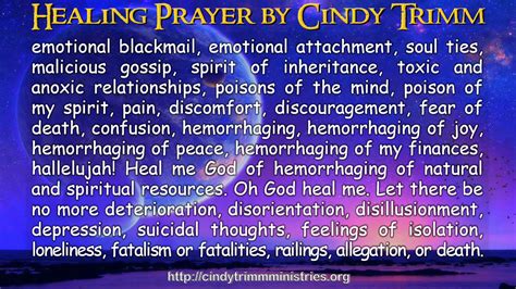 Cindy Trimm Healing Prayer - ReshnaPercy