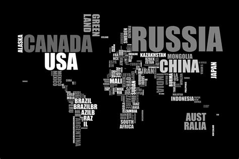 World Map In Words Digital Art by Michael Tompsett