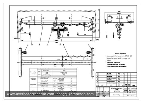 Overhead crane drawing: single girder overhead crane drawings from ...