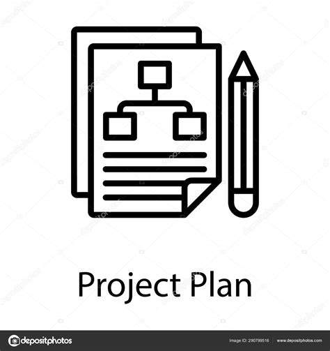 Project Planning Line Icon Stock Vector Image by ©vectorspoint #290799516