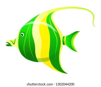 Zanclus Cornutus Aquarium Tropical Fish Stock Vector (Royalty Free) 1302044200 | Shutterstock