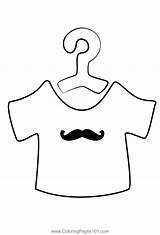 T Shirt On Hanger Coloring Page For Kids  Free Shirts Printable sketch template