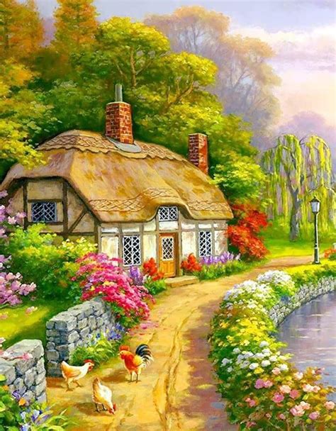 Pin by Cinzia Mangano on Arte | Landscape art, Cottage art, Landscape ...