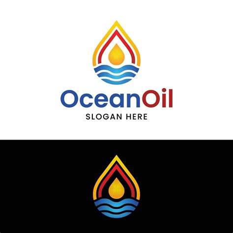 Oil Drop with Ocean Sea Offshore Company Logo Design 28252007 Vector Art at Vecteezy