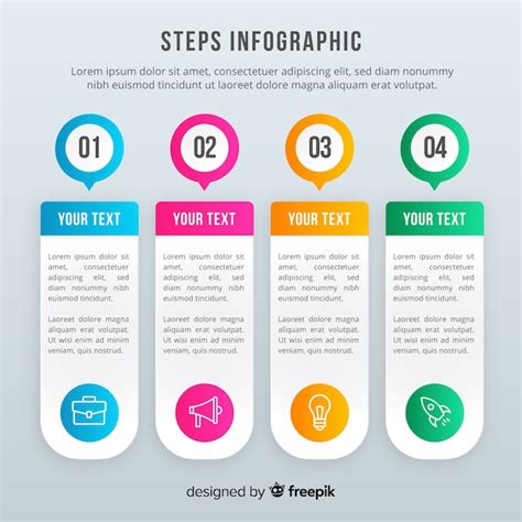 Free Vector | Steps infographic