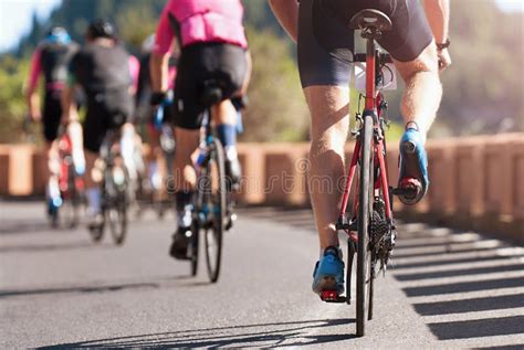 Group of Cyclist at Professional Race, Cyclists in a Road Race Stage ...