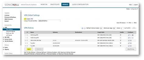 Site to Site VPN between a SonicWall firewall and a Cisco IOS device ...