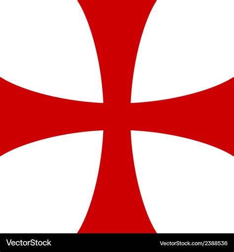 Templar cross Royalty Free Vector Image - VectorStock