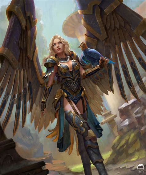 ArtStation - Valkyrie of the Skygrave, Ramza Ardyputra Fantasy Warrior, Angel Warrior, Fantasy ...