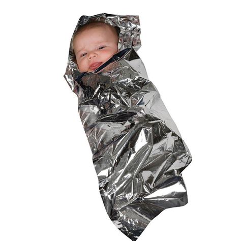 Sterile Foil Baby Bunting Emergency Heat-Conserving Baby Blanket for Newborns and Infants ...