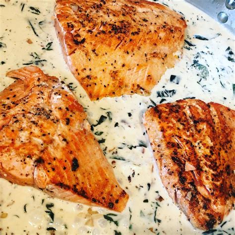 Salmon with Basil Cream Sauce - Good Ass Rub - Andrew's Special Seasonings