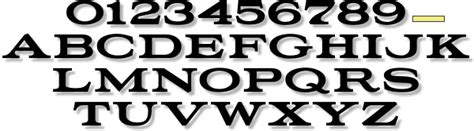 Times Bold Extended Flat Cut Numbers & Letters