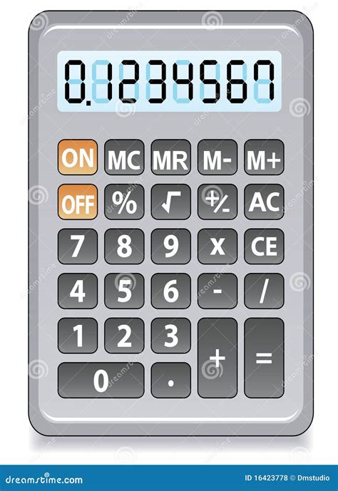 Gray calculator stock vector. Illustration of math, finance - 16423778