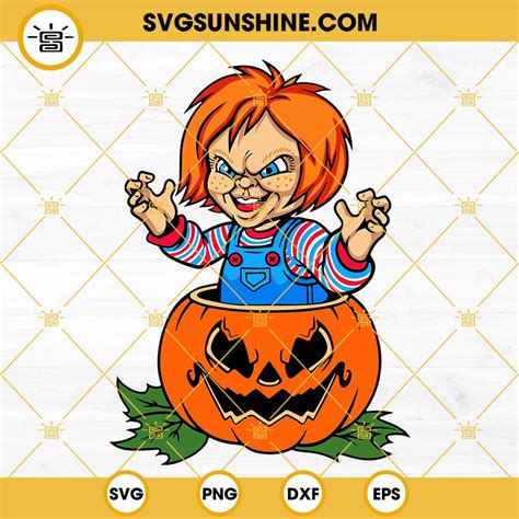 Chucky Pumpkin Halloween SVG, Chucky SVG, Chucky Horror Movie Killer SVG PNG DXF EPS Cricut