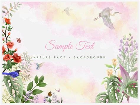 Premium Vector | Beautiful flora and fauna background | Watercolor flower background, Floral ...