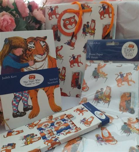 The Tiger Who Came to Tea Greetings Cards, Note Books, Bookmarks, Tissue and Gift Bags. Printed ...